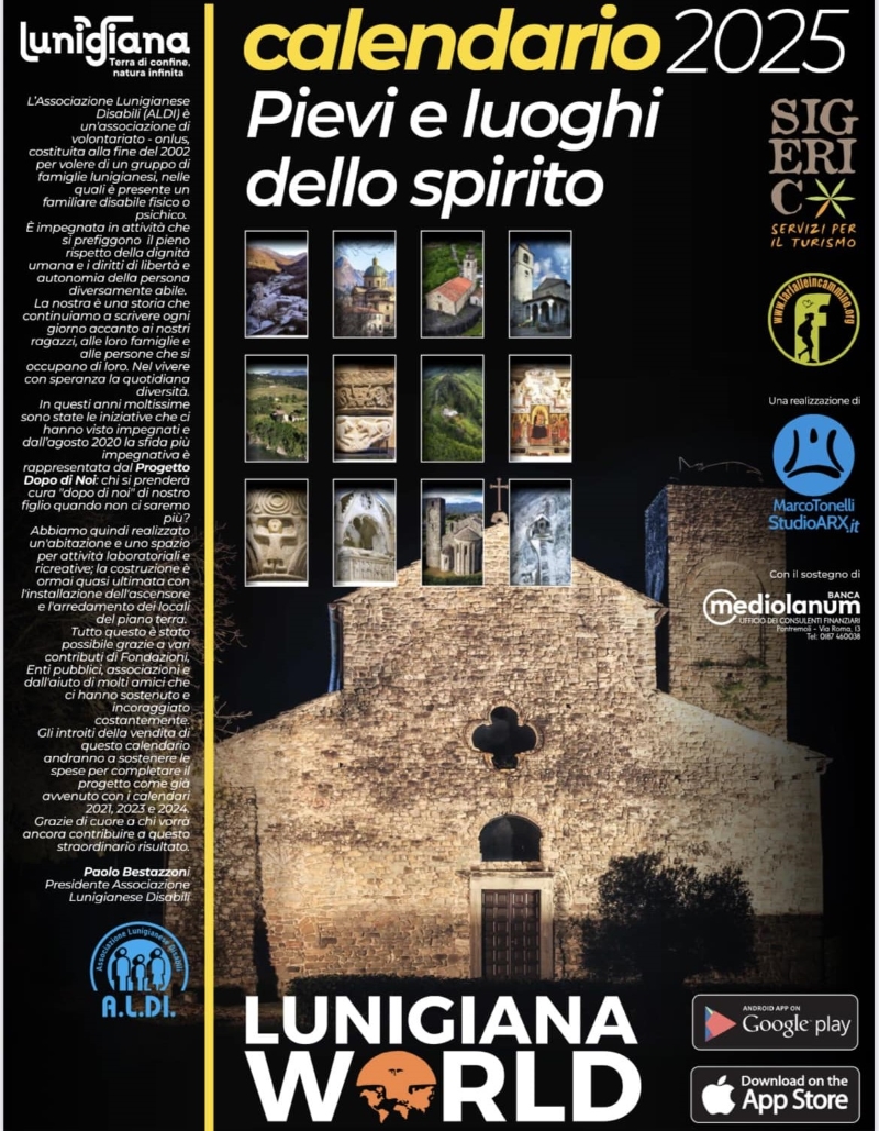 Copertina Calendario Lunigiana 2025 – Copia Il mese di dicembre e le feste natalizie sono sempre occasione di bilanci e riflessioni. Se durante questi 12 mesi ci avete seguito sui nostri social ovviamente saprete già tutto, ma se vi siete persi qualcosa, ecco il nostro ❃ 2024 ❃