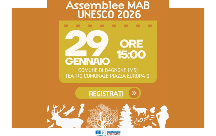 Assemblea MAB UNESCO, 29 gennaio 2026 a Bagnone. Incontro dedicato alle comunità dell'Appennino, turismo sostenibile e sviluppo locale per il futuro dei territori montani.